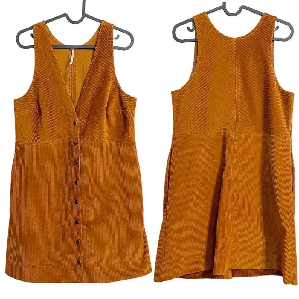 Free People Rolling Thunder Corduroy Mini Dress
